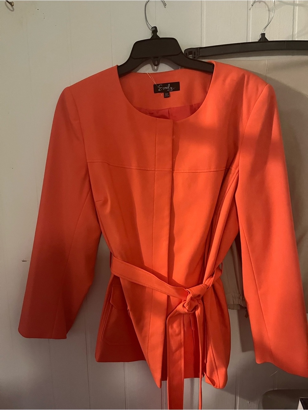 Orange Belted Women's Jacket